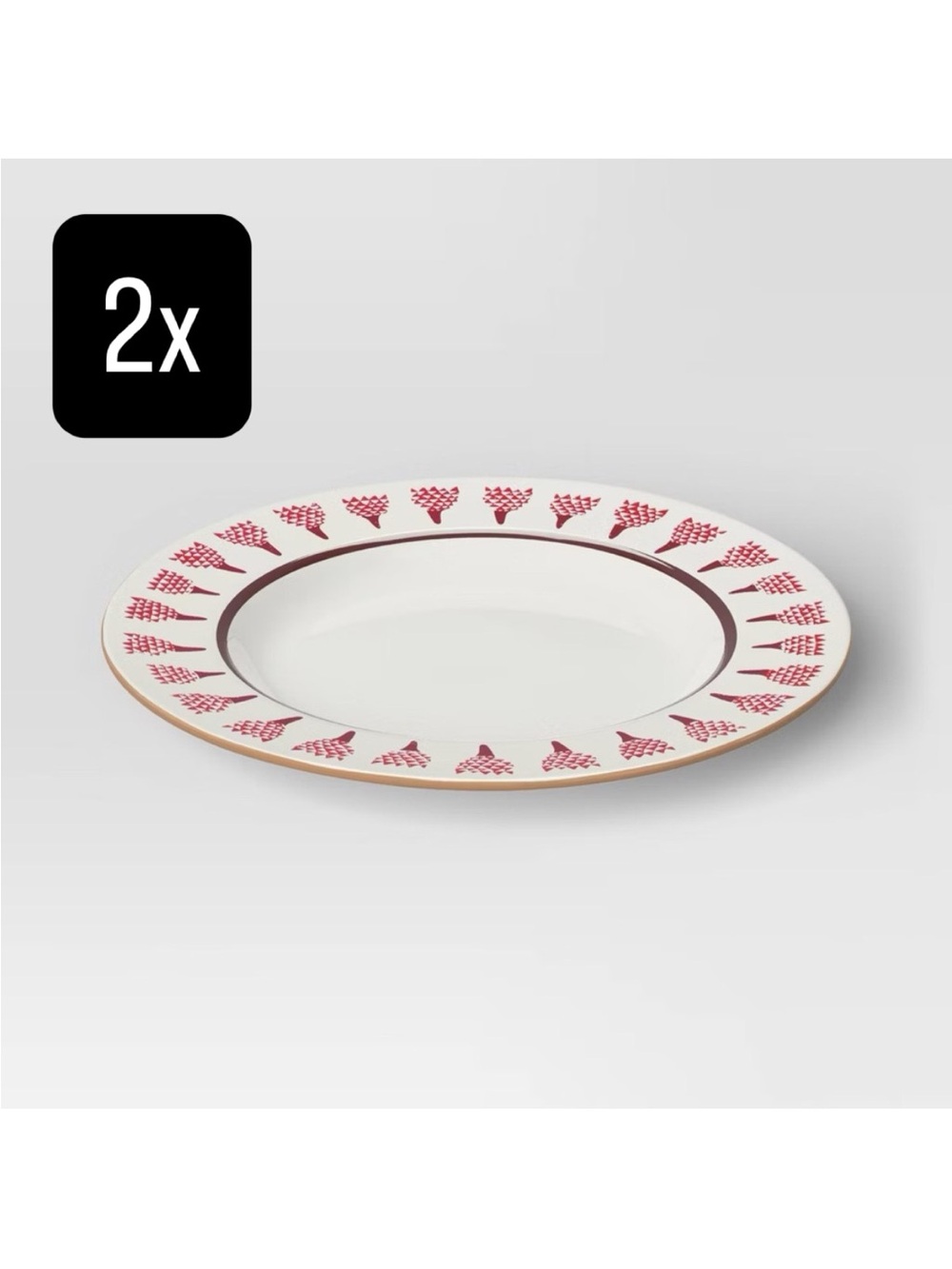 Set of 2 10.75” Stoneware Floral Dinner plates from Threshold
